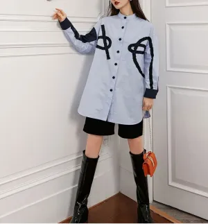 8GIRLS EMBROIDERED LONGLINE SHIRT
