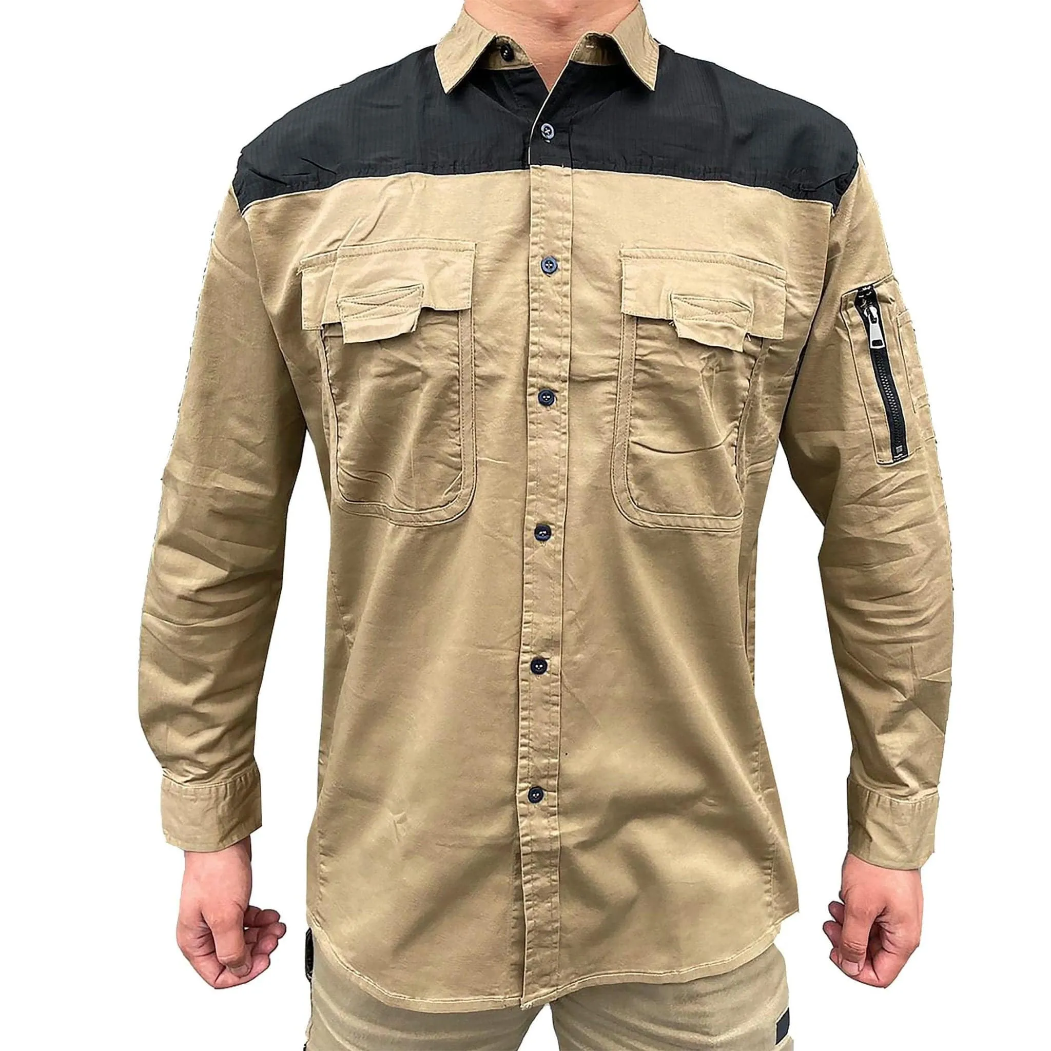 Big Bee Men's Work Shirts, Stretch Cotton