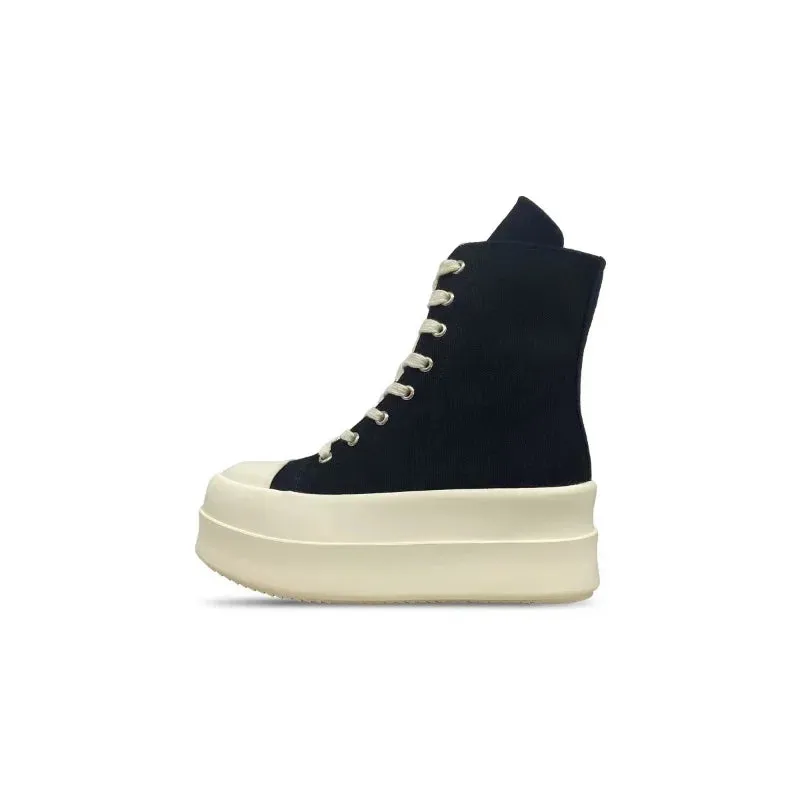 binfenxie  -  Thick bottom height increase gang shoes female tide cool summer new lace up muffin plate shoes with skirt short boots