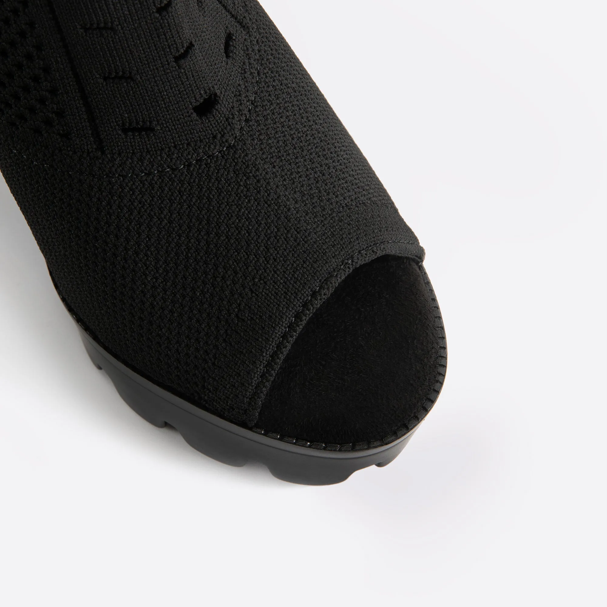 binfenxie- Women Peep Toe Block Sock Boots