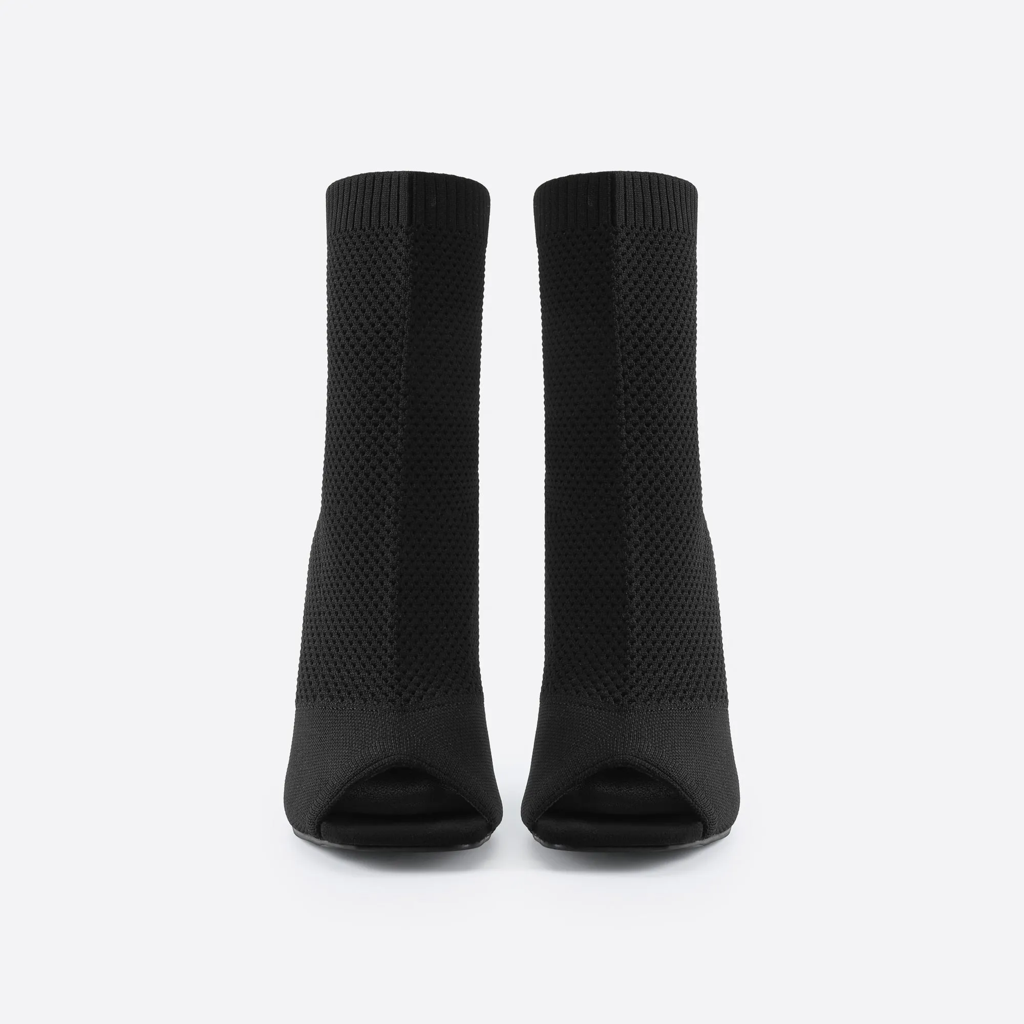 binfenxie- Women Peep Toe Stiletto Heeled Sock Boots