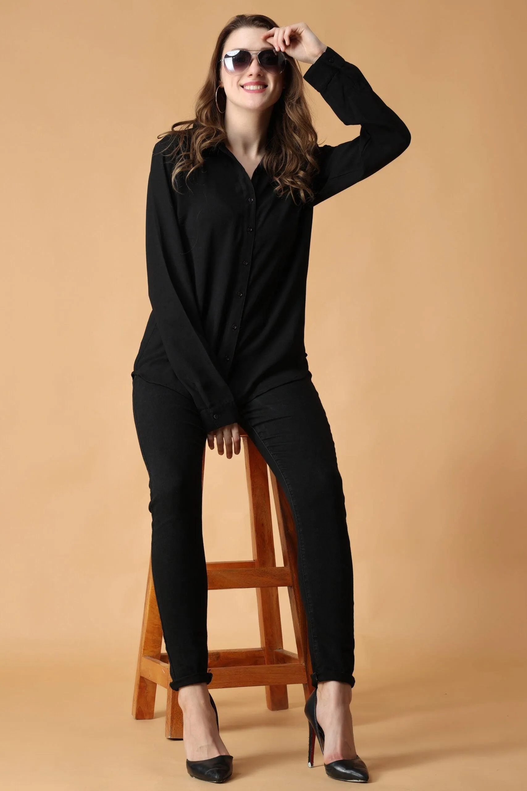 Black Solid Shirt