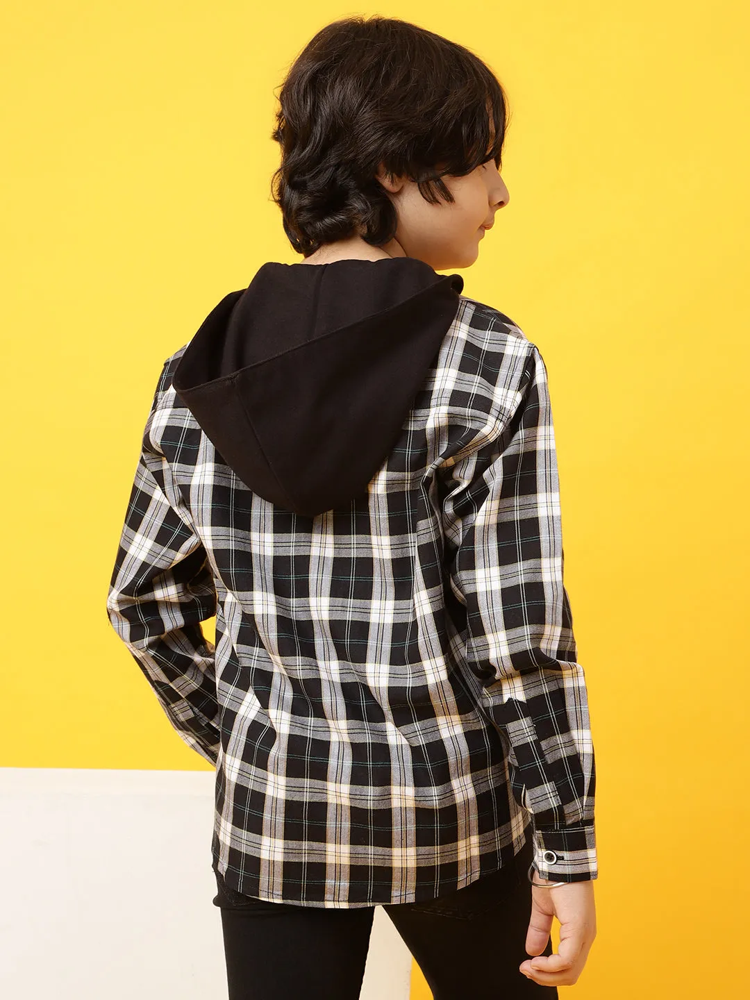 Boys Black Checks Shirt