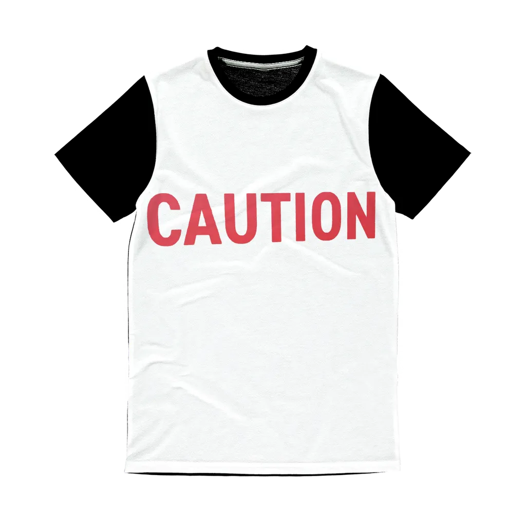 Caution Classic Sublimation Panel T-Shirt