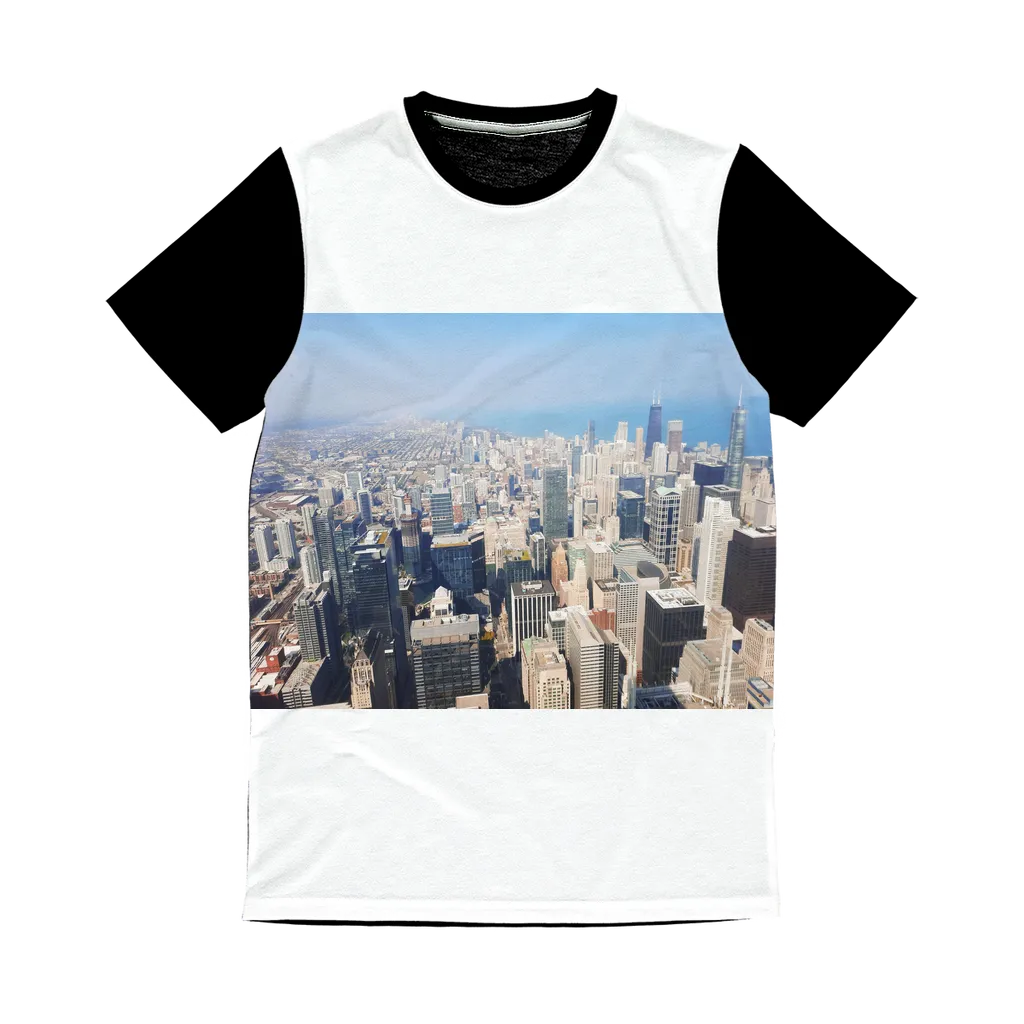 Chicago Skyline Classic Sublimation Panel T-Shirt