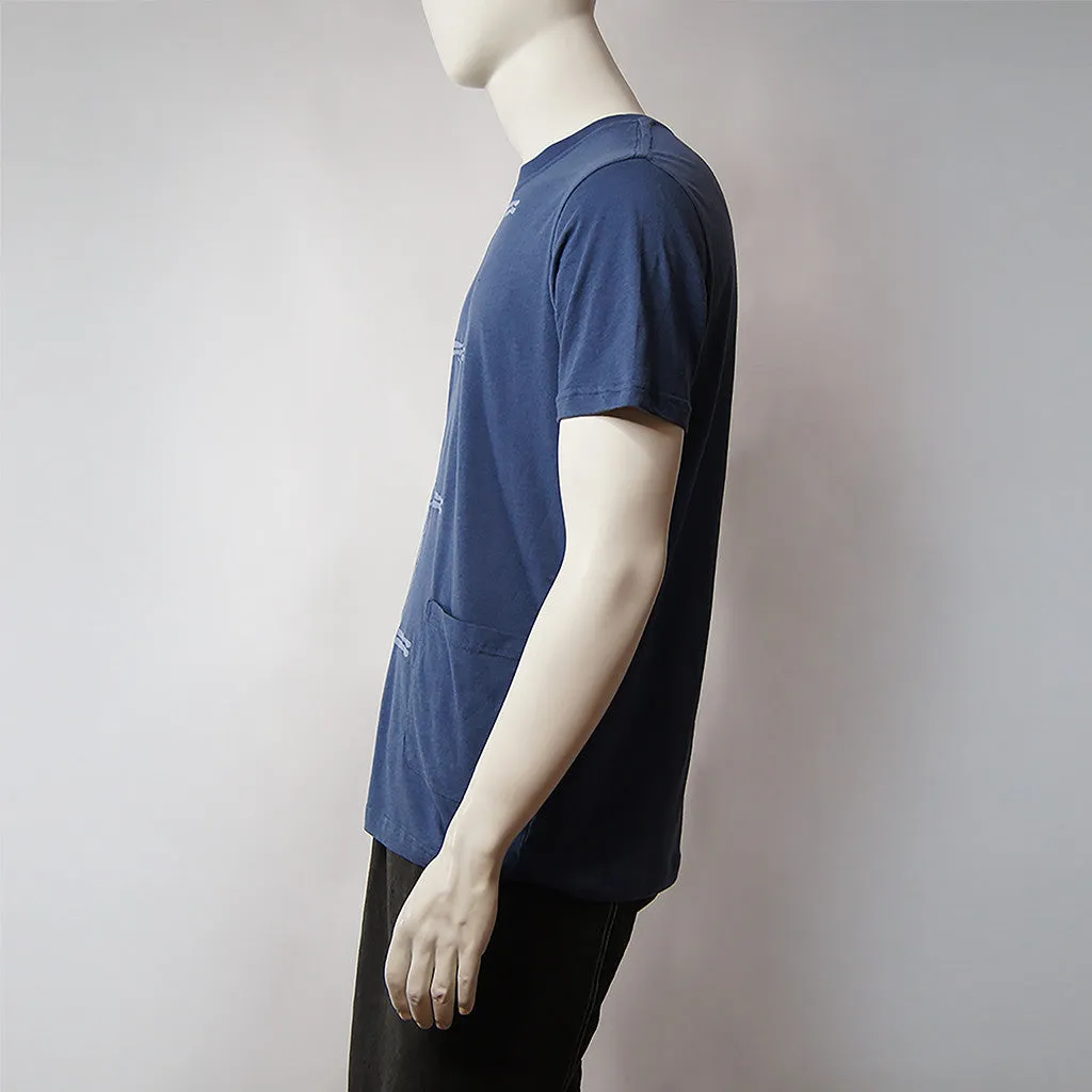Chinese Buttons T-Shirt, Blue