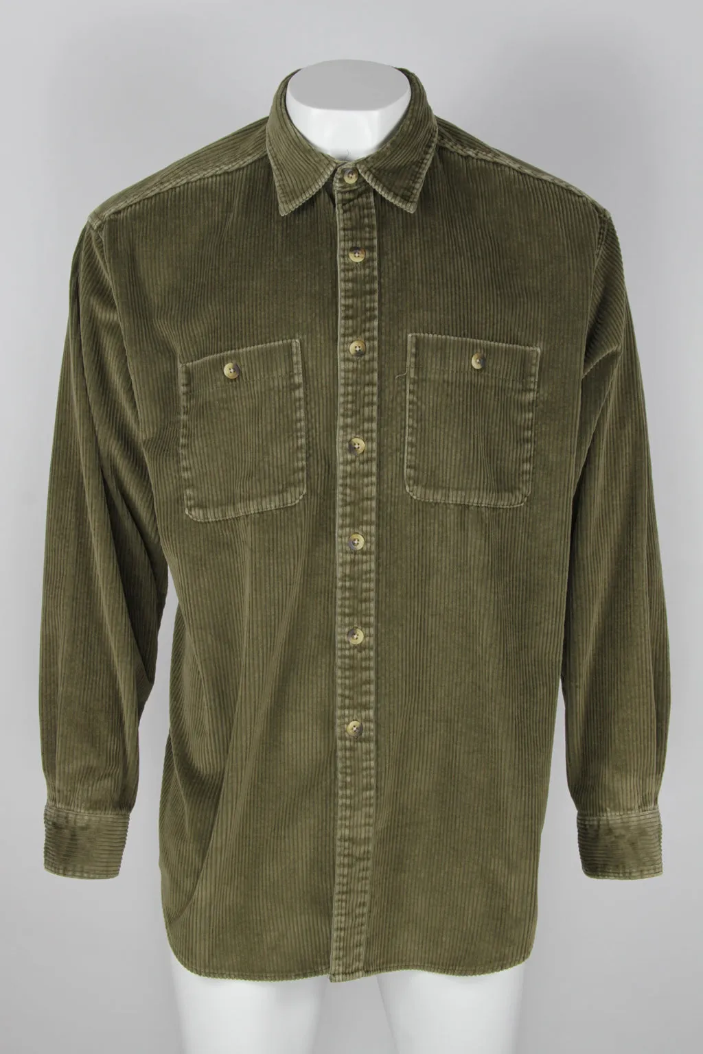 Chunky Elephant cord shirt with two pockets by LL. bean - XL