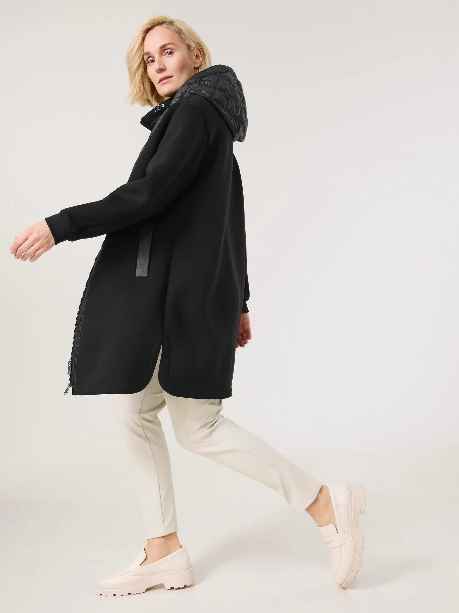 Coat with Detachable Hood