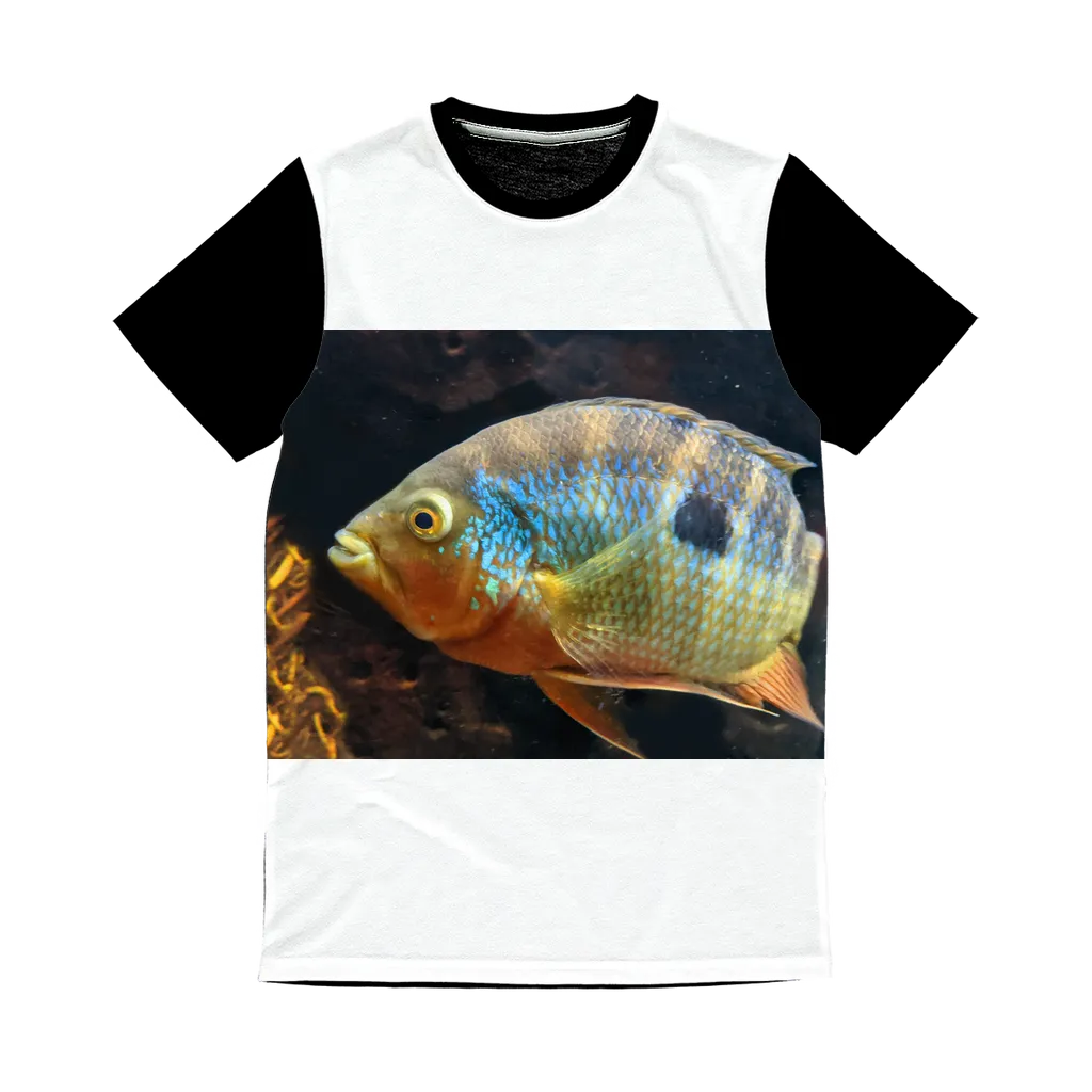 Colorful Fish Classic Sublimation Panel T-Shirt