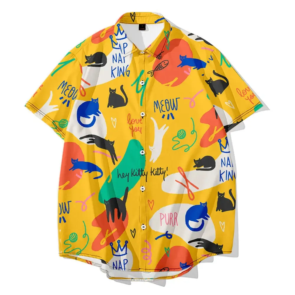 Cosmic Cat Short Sleeve Shirt