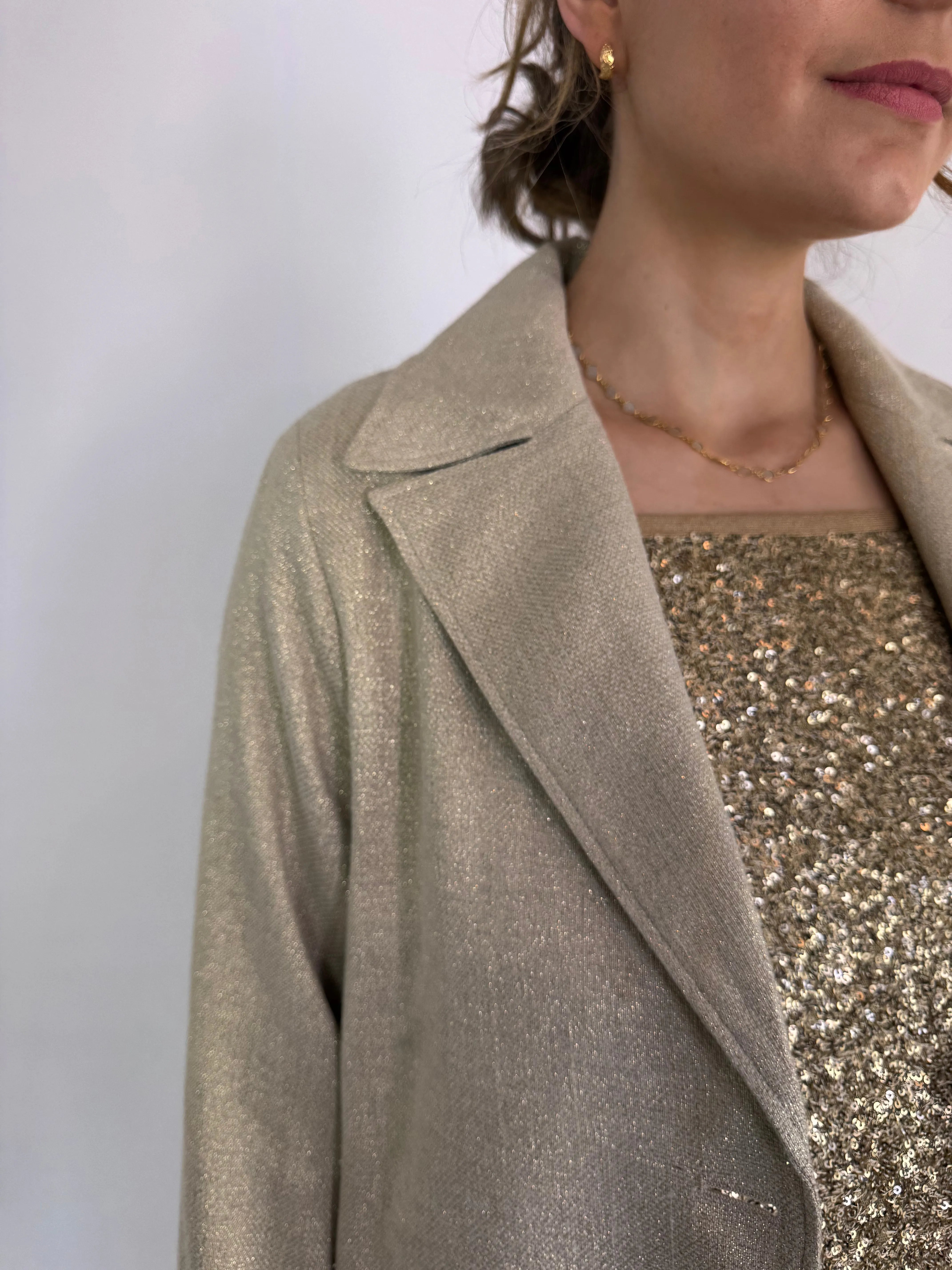 Diega Mileno Coat Silver/Gold