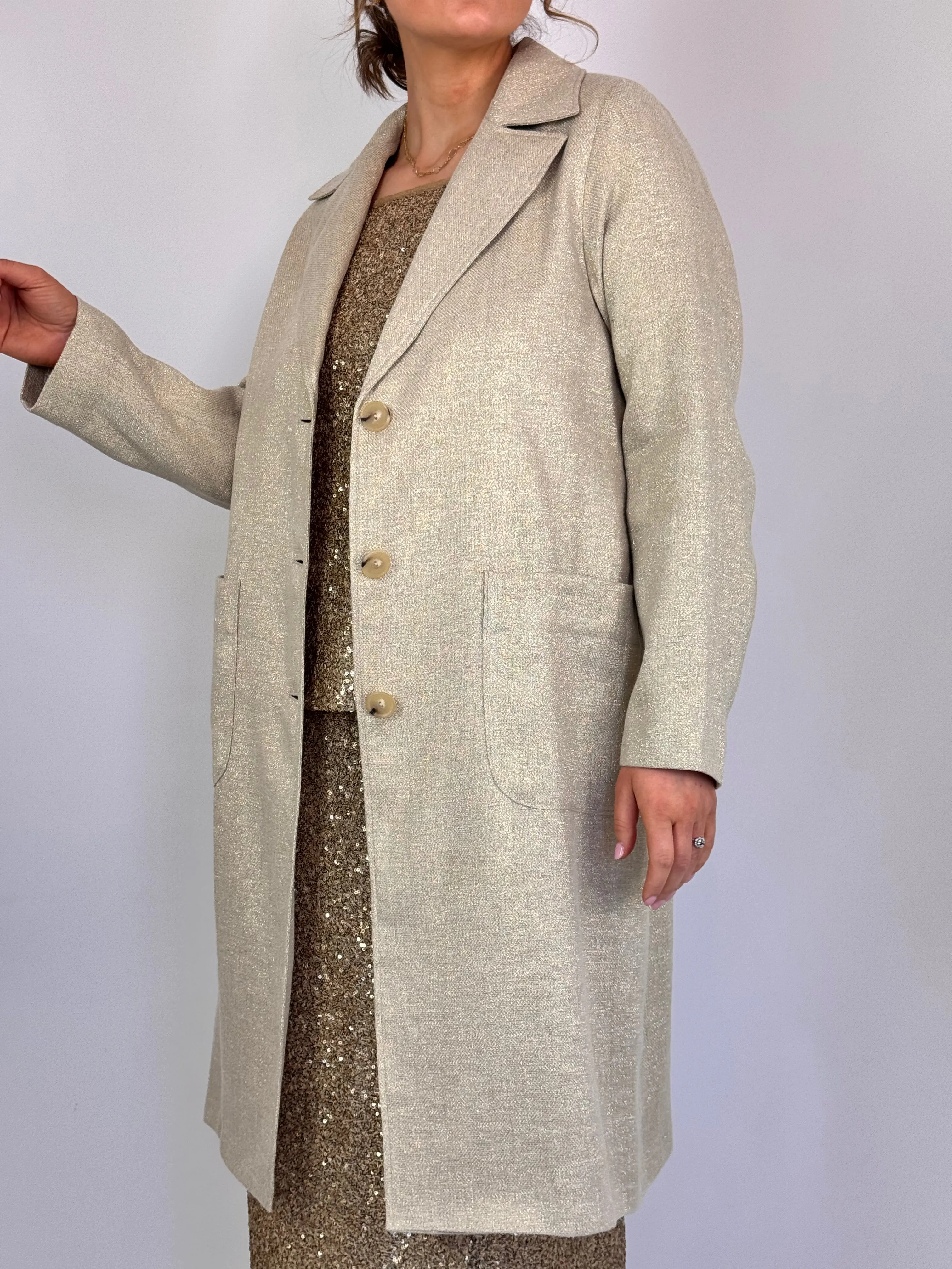 Diega Mileno Coat Silver/Gold