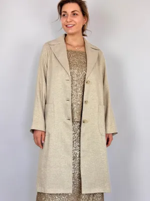 Diega Mileno Coat Silver/Gold