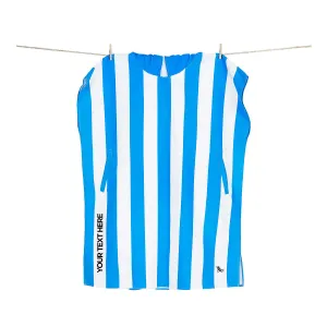 Dock & Bay Poncho Adults - Bondi Blue - Customised Embroidery Personalised for You