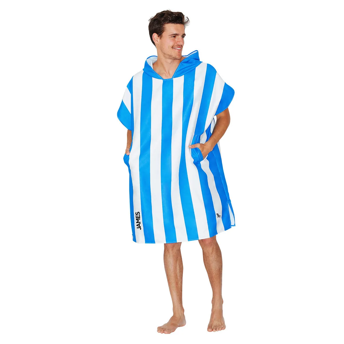 Dock & Bay Poncho Adults - Bondi Blue - Customised Embroidery Personalised for You