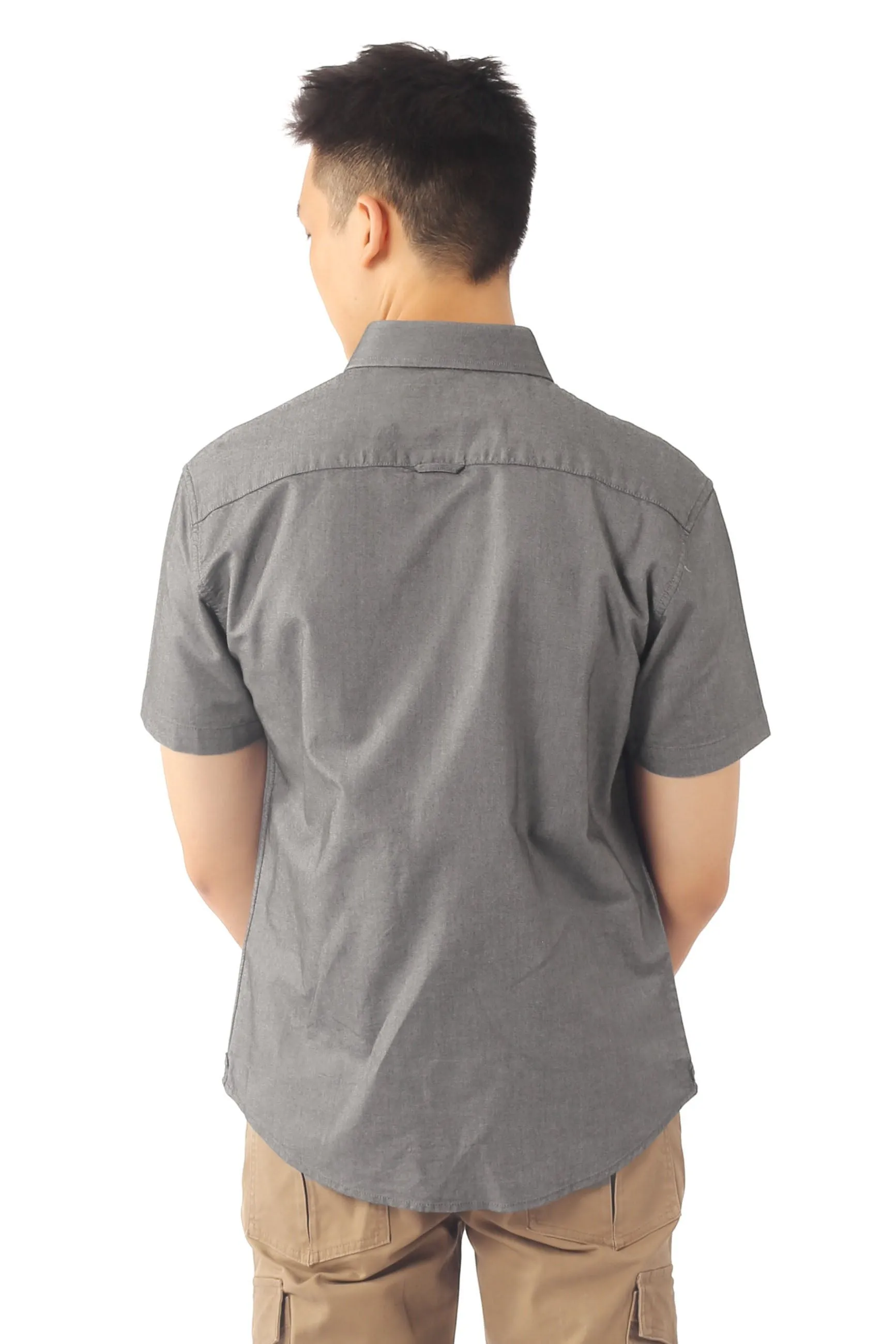 EXHAUST 100% Cotton Short Sleeve Shirt [Slim Fit] (SET B) 1314