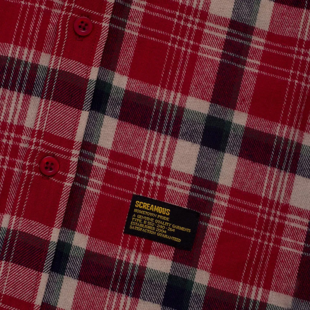 Flannel VIENA RED GREY