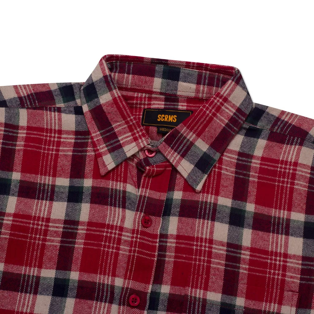 Flannel VIENA RED GREY