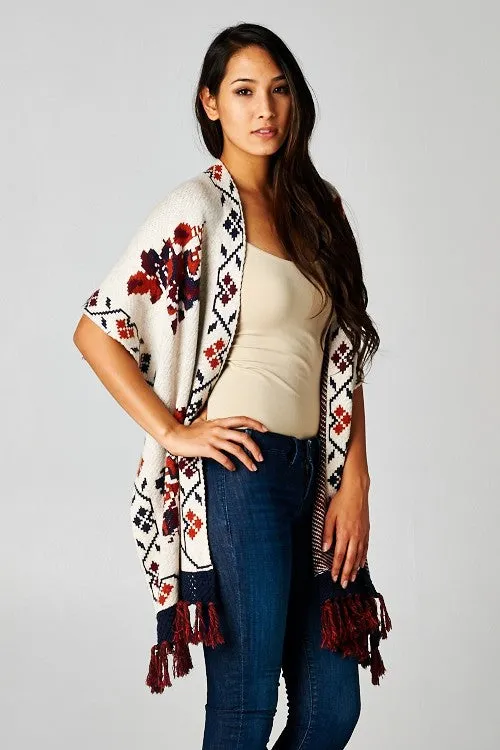 Floral Poncho