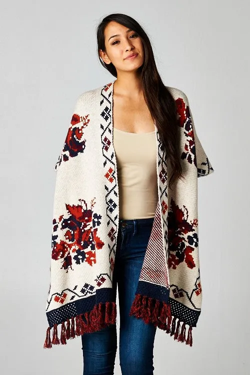Floral Poncho