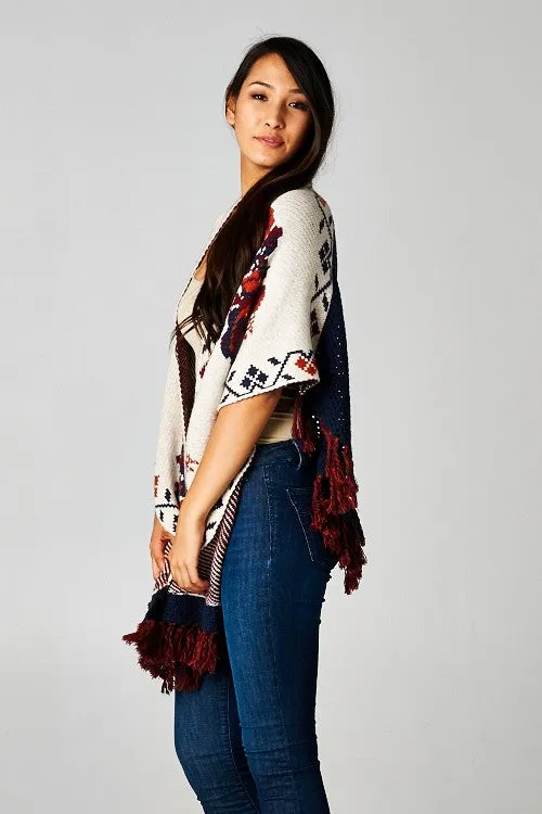 Floral Poncho