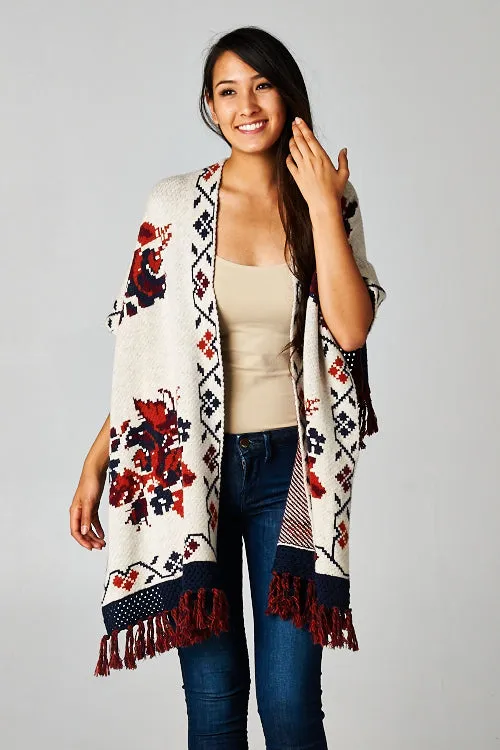 Floral Poncho