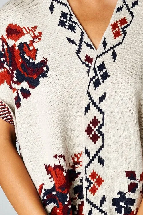 Floral Poncho