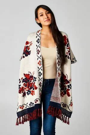 Floral Poncho