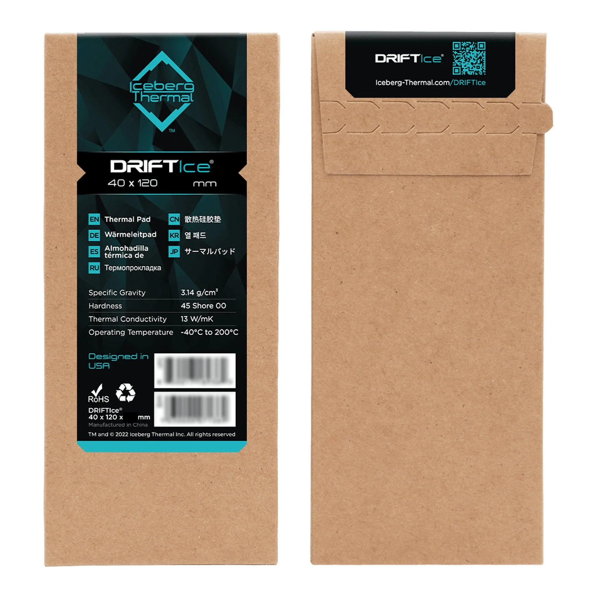 Iceberg Thermal DRIFTICE05-B0A 40x120x0.5mm DRIFTIce 13 W/mK Thermal Pad