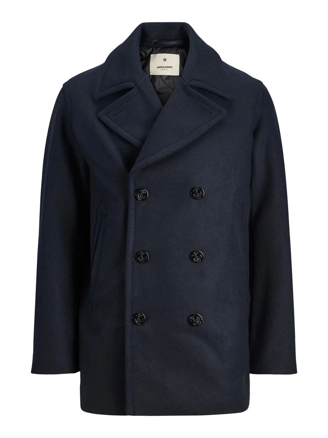 jack & jones uomo cappotto Captain Wool Peacoat