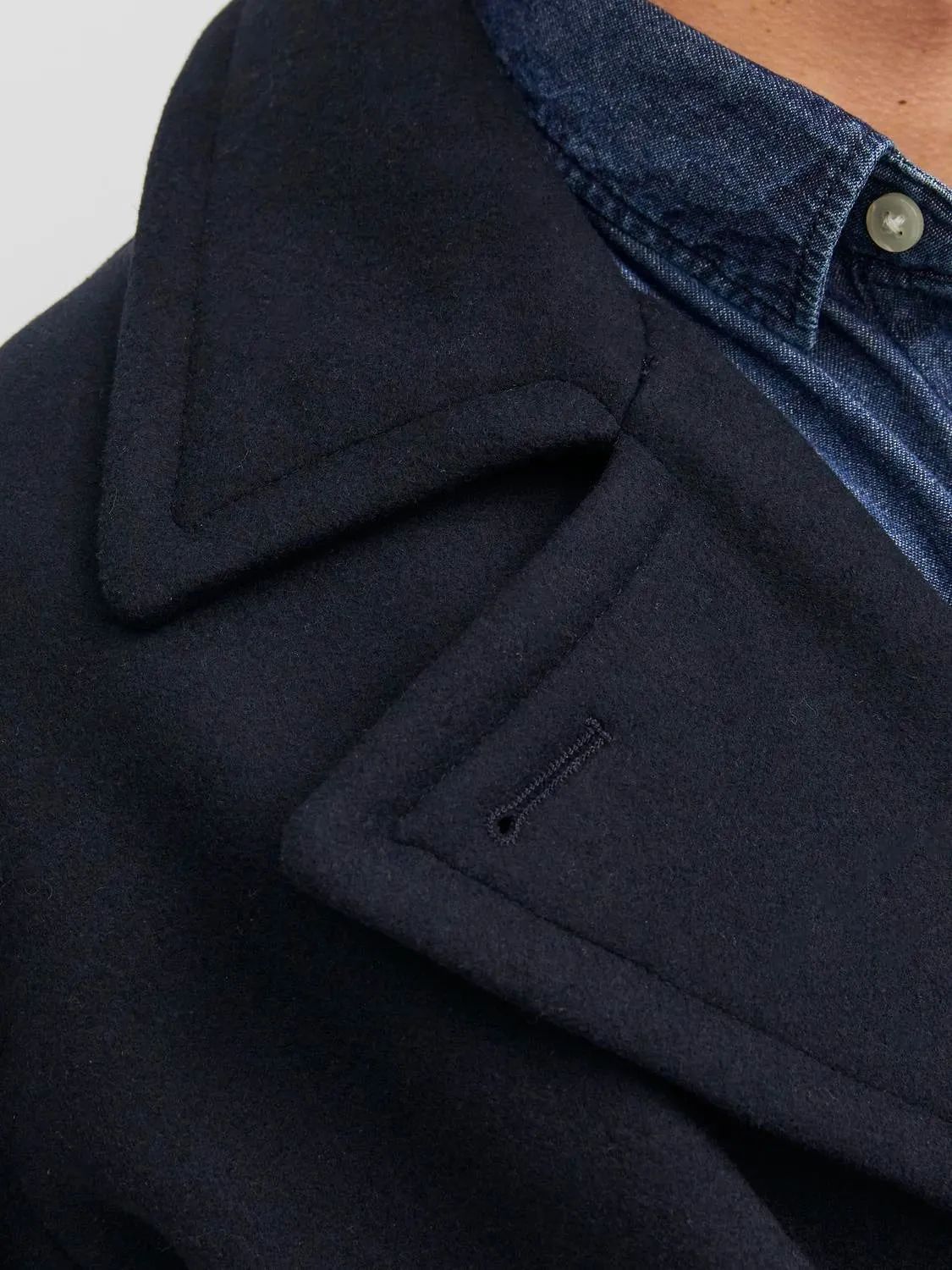 jack & jones uomo cappotto Captain Wool Peacoat