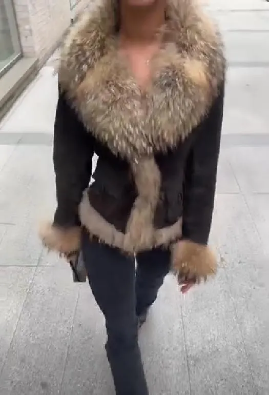 Jacket With Fur Collar