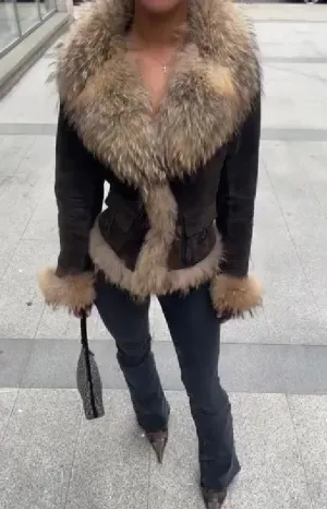 Jacket With Fur Collar