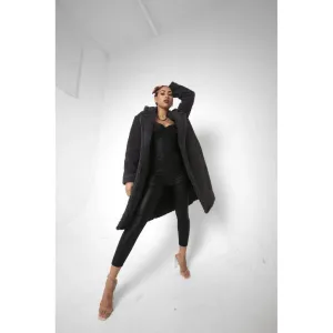 Jackie Double Breasted Borg Teddy Midi Coat