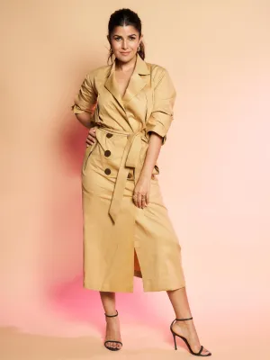 Khaki Wrapped Peacoat