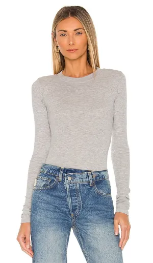 LA Made Long Sleeve Thermal Tee in Light Grey