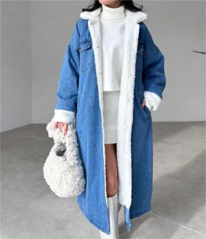 Lamb's Wool Denim Coat