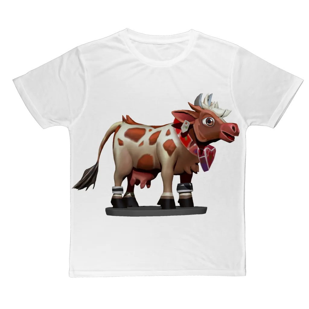 Light Brown Cow Classic Sublimation Adult T-Shirt