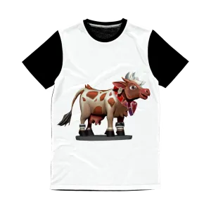 Light Brown Cow Classic Sublimation Panel T-Shirt