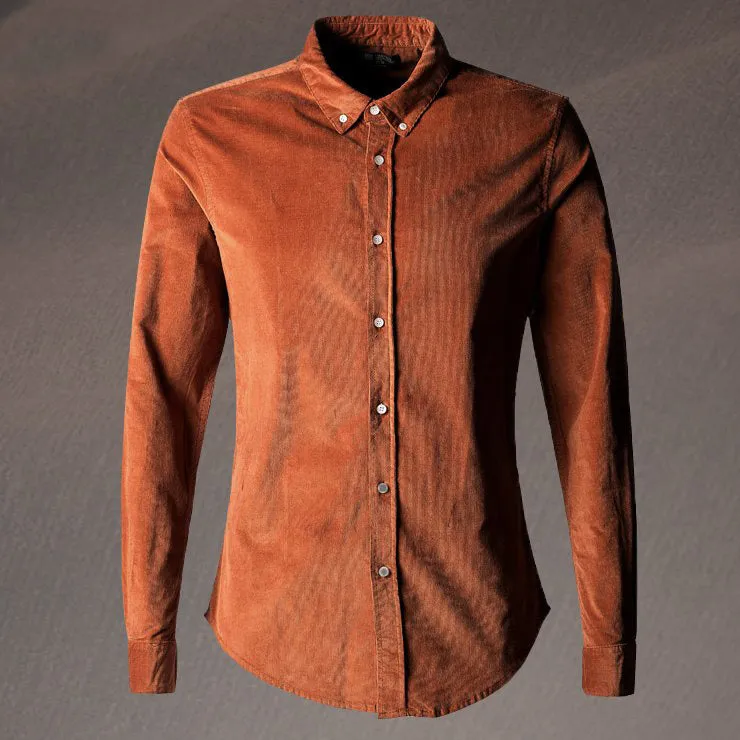 Men's Winter Long Sleeved Velvet Thermal Shirt