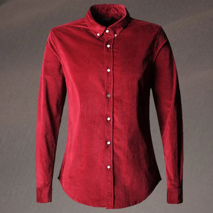 Men's Winter Long Sleeved Velvet Thermal Shirt