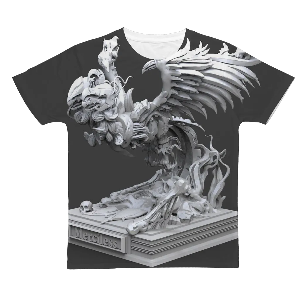 Merciless The Flaming SkyBird Classic Sublimation Adult T-Shirt