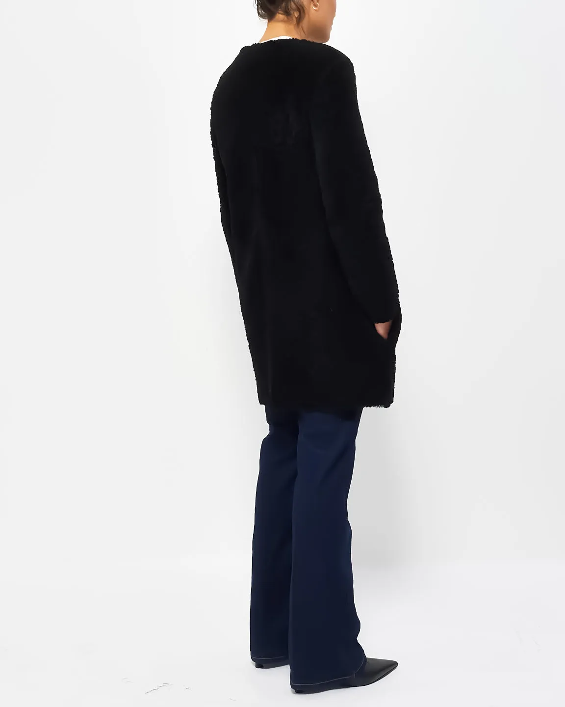 Missoni Black Shearling Teddy Coat - 40