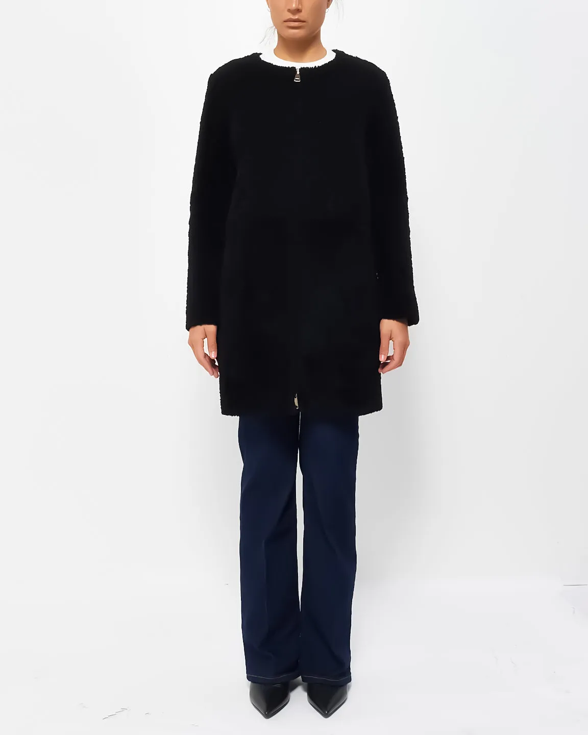 Missoni Black Shearling Teddy Coat - 40