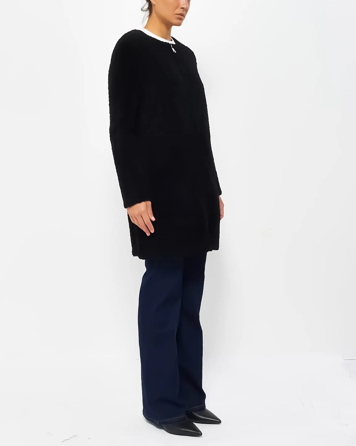 Missoni Black Shearling Teddy Coat - 40