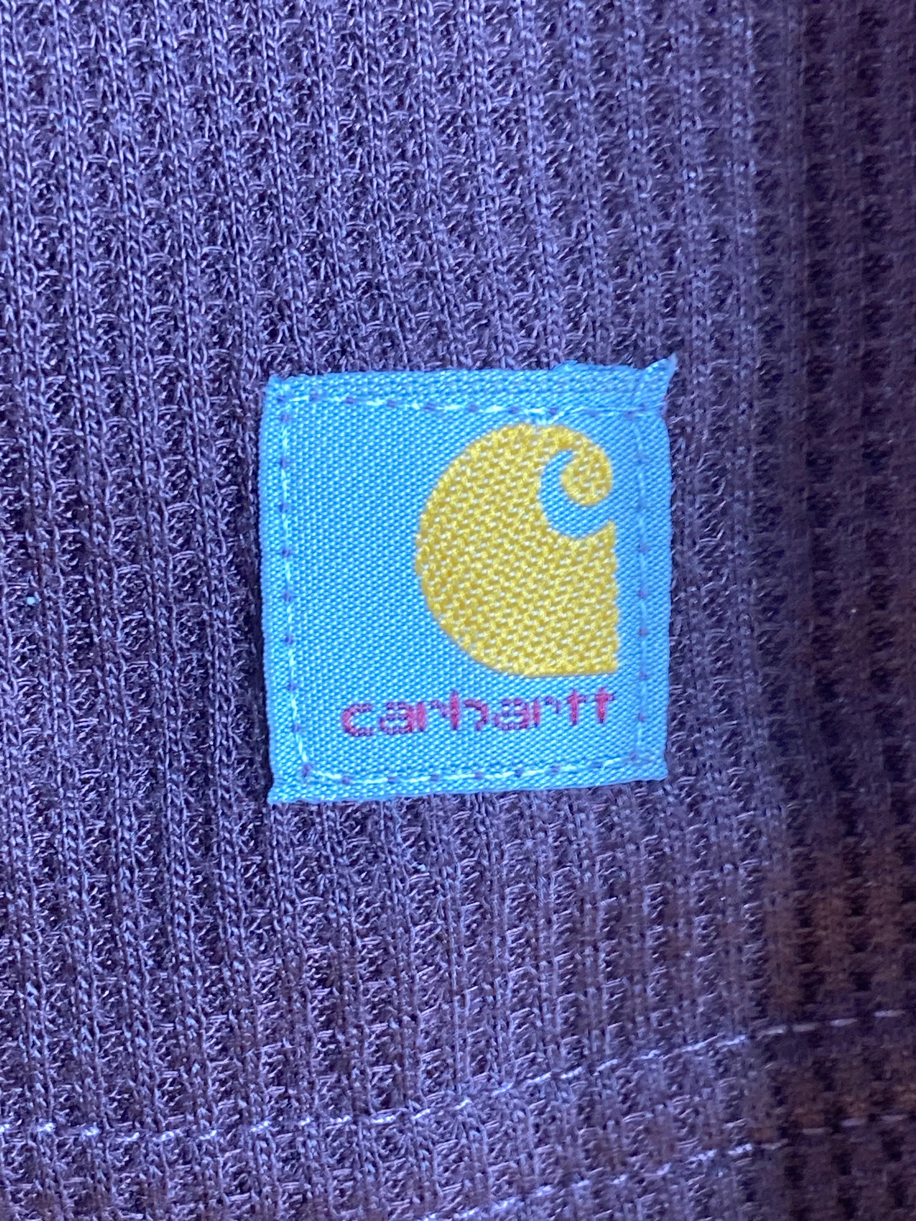 NEW! CARHARTT UM0197-W XL Adult Women Long Sleeve Force Midweight Waffle Base Layer Maroon Shirt Top
