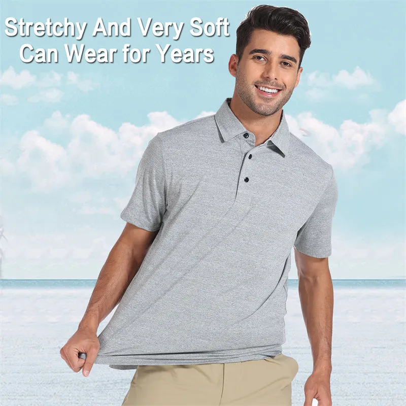 New Performance Fit Short Sleeve Golf Shirt Men Green