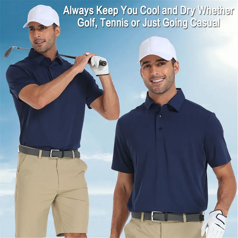 New Performance Fit Short Sleeve Golf Shirt Men Green