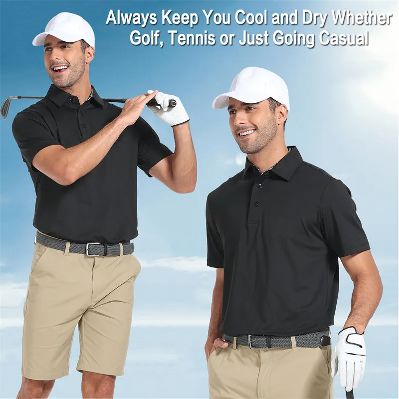 New Performance Fit Short Sleeve Golf Shirt Men Green