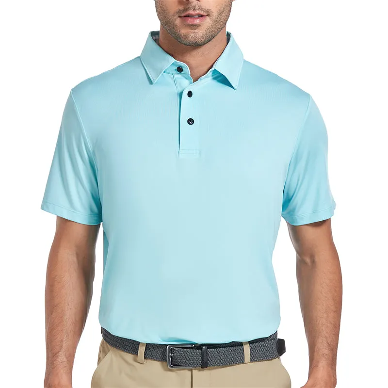 New Performance Fit Short Sleeve Golf Shirt Men Green